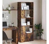 vidaXL Bibliothèque - Chêne fumé 189 cm