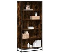 Bibliothèque chêne fumé 80,5x35x170,5 cm bois d ingénierie Marron G