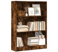vidaXL Bibliothèque chêne fumé 80x24x109 cm bois d'ingénierie Marron