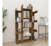 vidaXL Bibliothèque 816002 Chêne fumé 86x25,5x140 cm Bois d'ingénierie