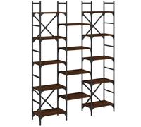 Bibliothèque chêne marron 127,5x28,5x172,5 cm bois d'ingénierie