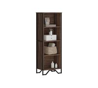 vidaXL Bibliothèque en bois d'ingénierie chêne marron 50 x 31 x 137,5 cm