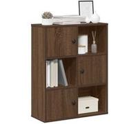 Bibliothèque chêne marron 60x24x76,5 cm bois d ingénierie Marron G