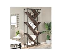vidaXL Bibliothèque chêne marron 79x30x180 cm bois ingénierie et métal845435 Marron G