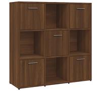 Bibliothèque Chêne marron 90x30x90 cm Bois d ingénierie Marron G