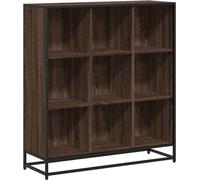 Bibliothèque chêne marron 97,5x33x107,5cm bois ingénierie métal