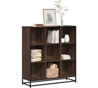 vidaXL Bibliothèque chêne marron 97,5x33x107,5 cm bois d'ingénierie & métal