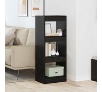 Bibliothèque Chêne noir 40 x 30 x 103 cm Bois d'ingénierie, Meuble à livres autoportant avec étagères spacieuses, Style moderne rustique pour salon bureau, Rangement déco essentiels robuste durable