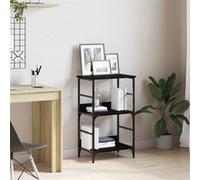 vidaXL Étagère Chêne Noir 50×33×82 cm bois d'ingénierie et acier