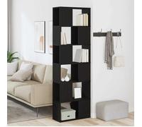 vidaXL Bibliothèque Séparateur de pièce Chêne noir 60x24x186 cm 6 étagères