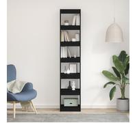 Bibliothèque - Chêne Noir - 80x30x210 cm - 7 étagères - Finition Mat