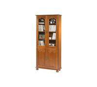 Bibliothèque Chêne Rustique 4 Portes 6 Niches L 82.4 H 182.2 P 33 cm - L 82.4 x l 33 x H 182.2 cm