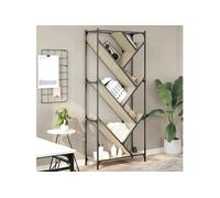 Vidaxl Bibliothèque Chêne Sonoma 79x30x180 Cm Bois Ingénierie Et Métal Multicolore