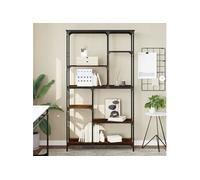 Bibliothèque chêne sonoma 99x35,5x176 cm bois ingénierie acier 835411
