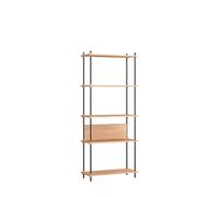 MOEBE Étagère Shelving System classic Chêne-black. 86x200x35 cm. S.200.1.A