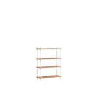 MOEBE Étagère Shelving System classic Chêne-white. 86x115x35 cm. S.115.1.A