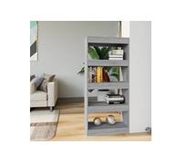 vidaXL Bibliothèque/Cloison Sonoma gris 60x30x135 cm Bois d'ingénierie