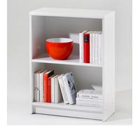 Bibliothèque compacte - EMOB - Brysse - Blanc - 1 étagère - Aggloméré