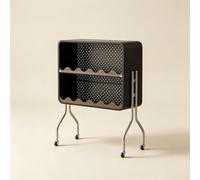 Bibliothèque Cube Mobile, Étagère Ouverte Moderne, Meuble Rangement Métal. | Table d'Appoint en Fer 3 Niveaux, Étagère Rangement Gain de Place Salon Chambre.(Black,81.5x32x100cm/32.1x12.6x39.4in)