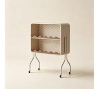 Bibliothèque Cube Mobile, Étagère Ouverte Moderne, Meuble Rangement Métal. | Table d'Appoint en Fer 3 Niveaux, Étagère Rangement Gain de Place Salon Chambre.(White,81.5x32x100cm/32.1x12.6x39.4in)