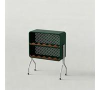 Bibliothèque Cube Mobile, Étagère Ouverte Moderne, Meuble Rangement Métal. | Table d'Appoint en Fer 3 Niveaux, Étagère Rangement Gain de Place Salon Chambre.(Green,81.5x32x100cm/32.1x12.6x39.4in)