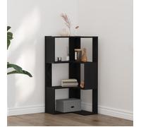 vidaXL Bibliothèque d'angle Chêne noir 3 niveaux 50x50x102 cm Bois reconstitué