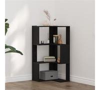 vidaXL Bibliothèque d'angle Chêne noir 3 niveaux 50x50x102 cm Bois reconstitué