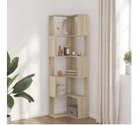 Bibliothèque d'angle 1 pièce, étagère de rangement, à 5 niveaux chêne sonoma bois d'ingénierie - (50x50x179 cm) 6khGAu