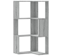 Bibliothèque d'angle 3 étagères Gris Sonoma 50x50x102 cm Matériau dérivé du bois