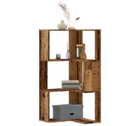 vidaXL Bibliothèque d'angle Chêne noir 3 niveaux 50x50x102 cm Bois reconstitué