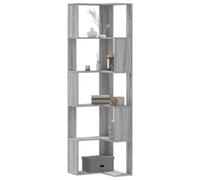 vidaXL Bibliothèque d'angle Chêne noir 5 étagères 50x50x179 cm Bois d'ingénierie
