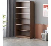 Bibliothèque d'angle avec panneau arrière, étagère de présentation peu encombrante pour petits espaces, design étagère haute, idéale pour la maison ou le bureau, finition naturelle