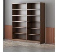 Bibliothèque d'angle avec panneau arrière, étagère de présentation peu encombrante pour petits espaces, design étagère haute, idéale pour la maison ou le bureau, finition naturelle