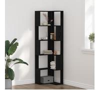 vidaXL Bibliothèque d'angle Chêne noir 5 étagères 50x50x179 cm Bois d'ingénierie