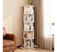 Bibliothèque d'angle tournante et table d'appoint avec rangement, meuble de présentation en bois d'hévéa pour salon et chambre à coucher, idéal pour les enfants et les plantes