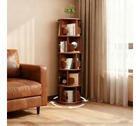 Bibliothèque d'angle tournante et table d'appoint avec rangement, meuble de présentation en bois d'hévéa pour salon et chambre à coucher, idéal pour les enfants et les plantes