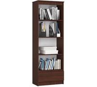 Bibliothèque de bureau AKORD R60 Wengé 60 cm 1 tiroir façade Wengé 4 étagères 60x35x180 cm Wengé G