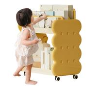 Bibliothèque de chambre de bébé avec roulettes mignon petit debout au sol | Petite étagère pour enfants pour la maison maternelle garde d'enfants salle de hambre coin lecture bibliothèque