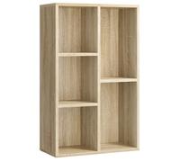 VASAGLE Bibliothèque, Étagère, Meuble de Rangement avec 5 Compartiments, Étagère sur Pied, Bibliothèque Cubique, pour Salon, Bureau, Salle à Manger, Couleur Chêne LBC25NL
