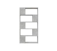 Vidaxl Bibliothèque De Séparation Gris Béton 80x24x155 Cm Aggloméré