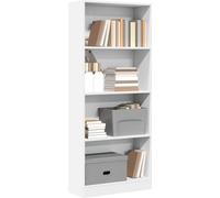 Bibliothèque design Blanc 60x24x143 cm Bois composite, Bibliothèques 2024 Nouveau