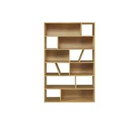 Bibliothèque design en bois clair L120 cm AZTEQUE