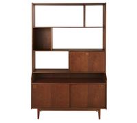 Bibliothèque destructurée vintage 2 portes marron L123 123x195.6x43.5cm Marron
