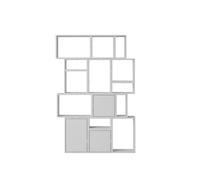 Bibliothèque Empilable Configuration 2 Gris