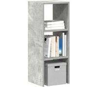 vidaXL Bibliothèque empilable 30x30x80 cm Bois d'ingénierie Gris béton