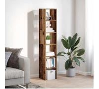 Bibliothèque empilable - vidaXL - Vieux bois - Bois d'ingénierie - 30x30x80 cm - Capacité 60 kg