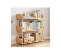 Bibliothèque en Bois à 3 Niveaux COSTWAY, Etagère Ouverte de Rangement Autoportant, Support pour Plantes pour Salon Chambre Bureau