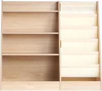 bibliothèque en bois à 4 étages pour enfants - Bibliothèque à 6 étages - Étagère de rangement pour bébé - Armoire d'organisation de livres et jouets - pour chambre d'enfant, salle de jeux, jardin d'en