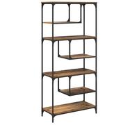 Bibliothèque en bois d'ingénierie - vidaXL - 81x36x176 cm - Bois ancien - 6 étagères - Style industriel