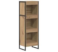 Bibliothèque en bois d'ingénierie - vidaXL - Chêne Artisan - 40x30x121 cm - Durable - Pieds en acier - Assemblage requis